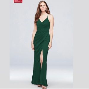 Crepe-Back Satin Bridesmaid Dress (Color: Juniper)